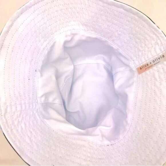 Alice + Olivia X Stacey Bendet NEW Black Reversible Sunflower Bucket Hat - Picture 11 of 12